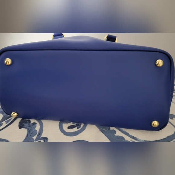 Longchamp Honore 404 top handle bag w/ removable crossbody strap.- Blue - Picture 5 of 7